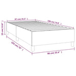 Box Spring Bed Frame Black Single Fabric 3121198