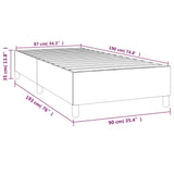 Box Spring Bed Frame Black Single Fabric 3121198
