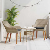 Garden Chair 2 pcs Light Grey 62.5 x 55 x 82 cm Poly Rattan 42006216