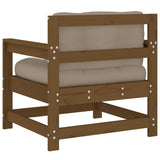 Garden Chairs with Cushions 2 pcs Honey Brown Solid Wood Pine 825565