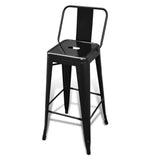 Bar Stools 2 pcs Black Steel 240929