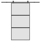 Sliding Door with Hardware Set 102,5x205 cm Tempered Glass&Aluminium 3332940