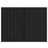 Kitchen Wall Cabinet Lucca Black Engineered Wood 853828