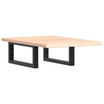 Basin Shelf Wall Mounted Steel and Solid Wood Oak 3302537
