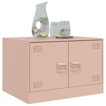 ZNTS Coffee Table Pink 67x50x44 cm Steel 841728