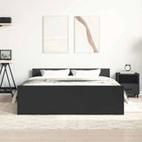 Bed Frame without Mattress Black 140x190 cm 3203783