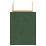 Paper Bags 250 pcs with Handles Green 32x22x28 cm 4101736