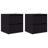 ZNTS Wall-mounted Bedside Cabinets 2 pcs Black Oak 38x34x40 cm 861250