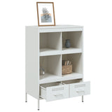 Highboard White 68x39x101.5 cm Steel 843107