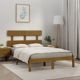 Bed Frame without Mattress Honey Brown 200x200 cm Solid Wood 3104696