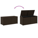 Garden Storage Box Brown 283L Poly Rattan 365313