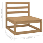 ZNTS 9 Piece Garden Lounge Set Solid Pinewood 3076142