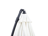 3 Cantilever Umbrella 18 Ribs & Vents Adjustable Angle for Patio Cream White T3398P322084