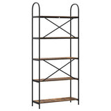 Bookshelf Smoked Oak 80 x 30 x 183 cm Engineered wood 879889