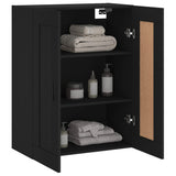 Wall Mounted Cabinet Black 69.5x34x90 cm Engineered Wood 830397