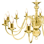 ZNTS Chandelier Golden 12 x E14 Bulbs 281623