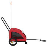 Pet Bike Trailer Red Oxford Fabric and Iron 93971