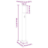 Bollard Lights with Sensor 3 pcs 80 cm Black IP44 4006080
