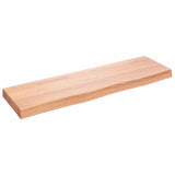 Wall Shelf Light Brown 100x30x cm Treated Solid Wood Oak 363682