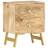 285876 Bedside Cabinet 40x30x50 cm Solid Mango Wood