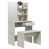 Dressing Table Set Concrete Grey 74.5x40x141 cm 3114142
