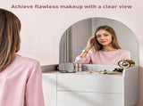 Three Drawer Compact Dressing Table - White T3398P342429