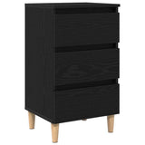 Bedside Cabinet Black Oak 40 x 35 x 69 cm Engineered Wood 862578