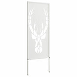 Garden Privacy Screen White 50 x 140 cm Cold-rolled steel 876330