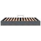 Storage Bed with Storage Dark Grey 135 x 190 cm Velvet 3370126