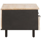 Coffee Table with Drawer White 80 x 54 x 40 cm Solid Mango Wood 4017877