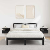 Floating Nightstand with Drawer 2 pcs Black Oak 40 x 31 x 28 cm 871757