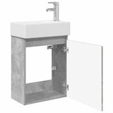 Bathroom Vanity Unit with Tap Concrete Grey 45.5 x 25.5 x 84 cm 889494