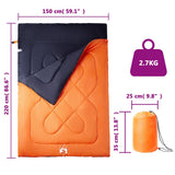 Double Sleeping Bag with Pillows for Adults Camping 3-4 Seasons 94452