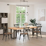 Dining Table Legs T-Shaped 2 pcs Black 60x35x cm Steel 4013055