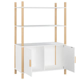 Highboard White 80x40x121 cm Engineered Wood 345699