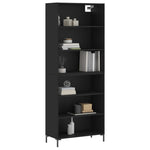 Highboard Black 69.5x32.5x180 cm Engineered Wood 3189574