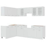 11 Piece Kitchen Cabinet Set Lyon" White Engineered Wood 3067664
