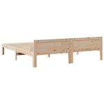 ZNTS Bed Frame without Mattress 180x200 cm Super King Solid Wood Pine 859235