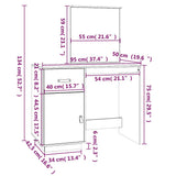 Cosmetic Desk 95x50x134 cm Solid Wood Pine 820087