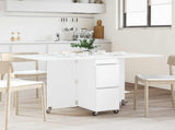 Dinning Table 2 pcs 140 x 80 x 77 cm Engineered Wood White 3424932