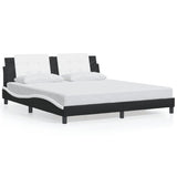 Bed Frame without Mattress "Zadar" Black and White 180x200 cm Super King Faux Leather 3208203