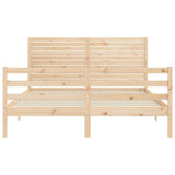 Bed Frame without Mattress King Size Solid Wood 3195031