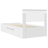 Bed Frame with Headboard White 90 x 200 cm Engineered Wood 3408802