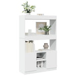 Highboard White 92x33x140 cm Engineered Wood 3309609
