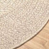 ZNTS Rug ZIZUR Cream Ø 120 cm Jute Look Indoor and Outdoor 4010385