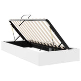 Storage Bed with Storage Pure White 100 x 190 cm Faux leather 3369969