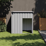 Dog House with Roof Light Grey 110x103x109 cm Galvanised Steel 172356