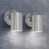 Outdoor LED Wall Lights 2 pcs Stainless Steel Downwards 42414