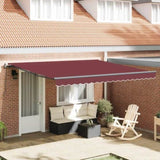 Manual Retractable Awning Burgundy 400x300 cm 3310186