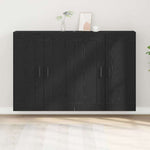 Wall-mounted Cabinet 2 pcs Black oak 160 x 34 x 90 cm 3333107